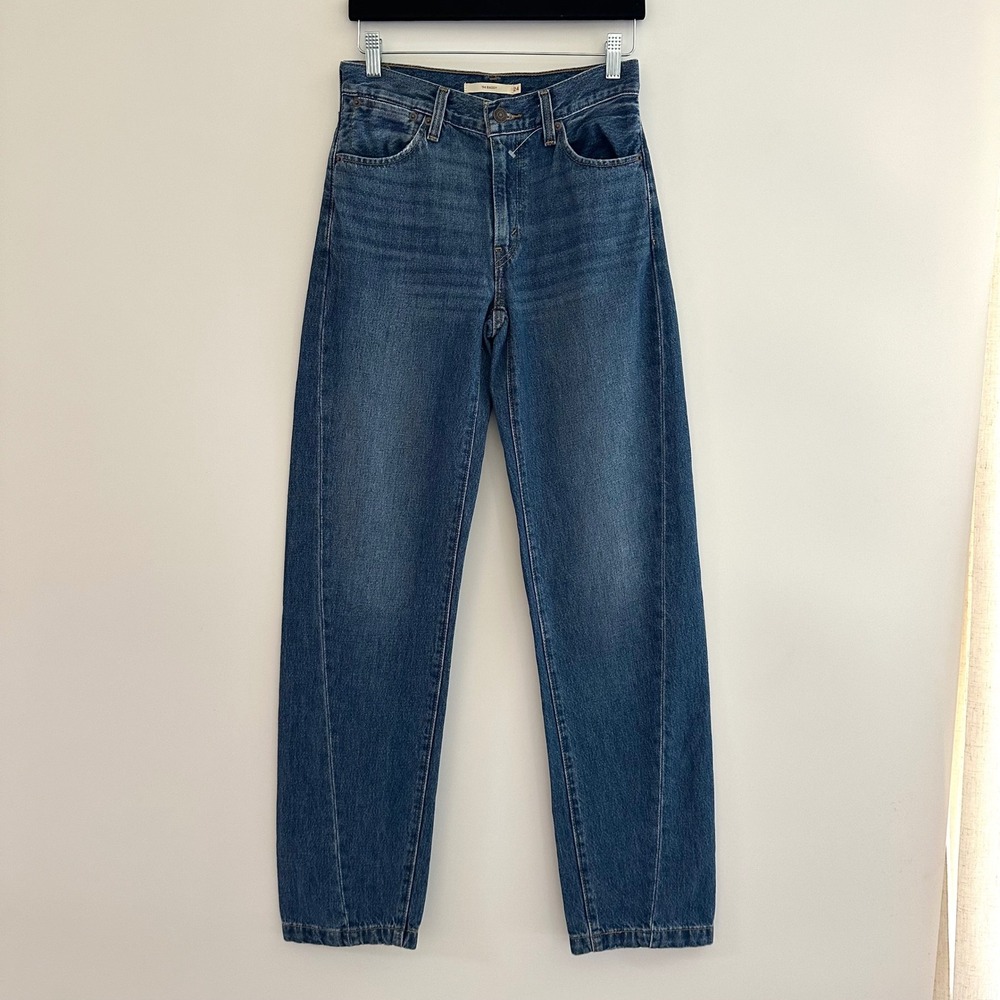 Levis 94 Baggy Jeans Womens Size 24 High Rise Barrel Leg Denim Loose Retro